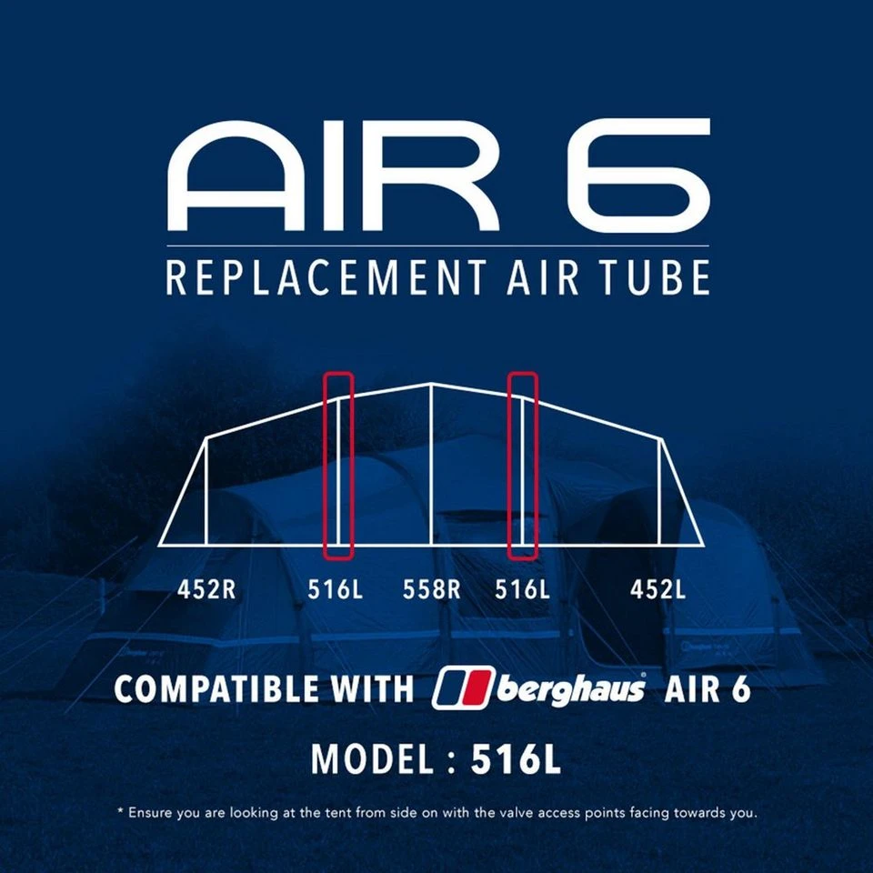 Air 6 Tent Replacement Air Tube - 516L 5 Air 6 Tent Replacement Air Tube - 516L - Image 3