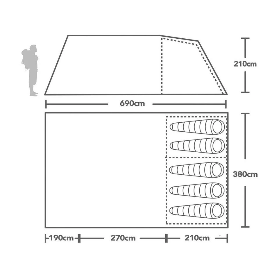 Vango Dovedale Air 550XL Tent 4 Vango Dovedale Air 550XL Tent - Image 2