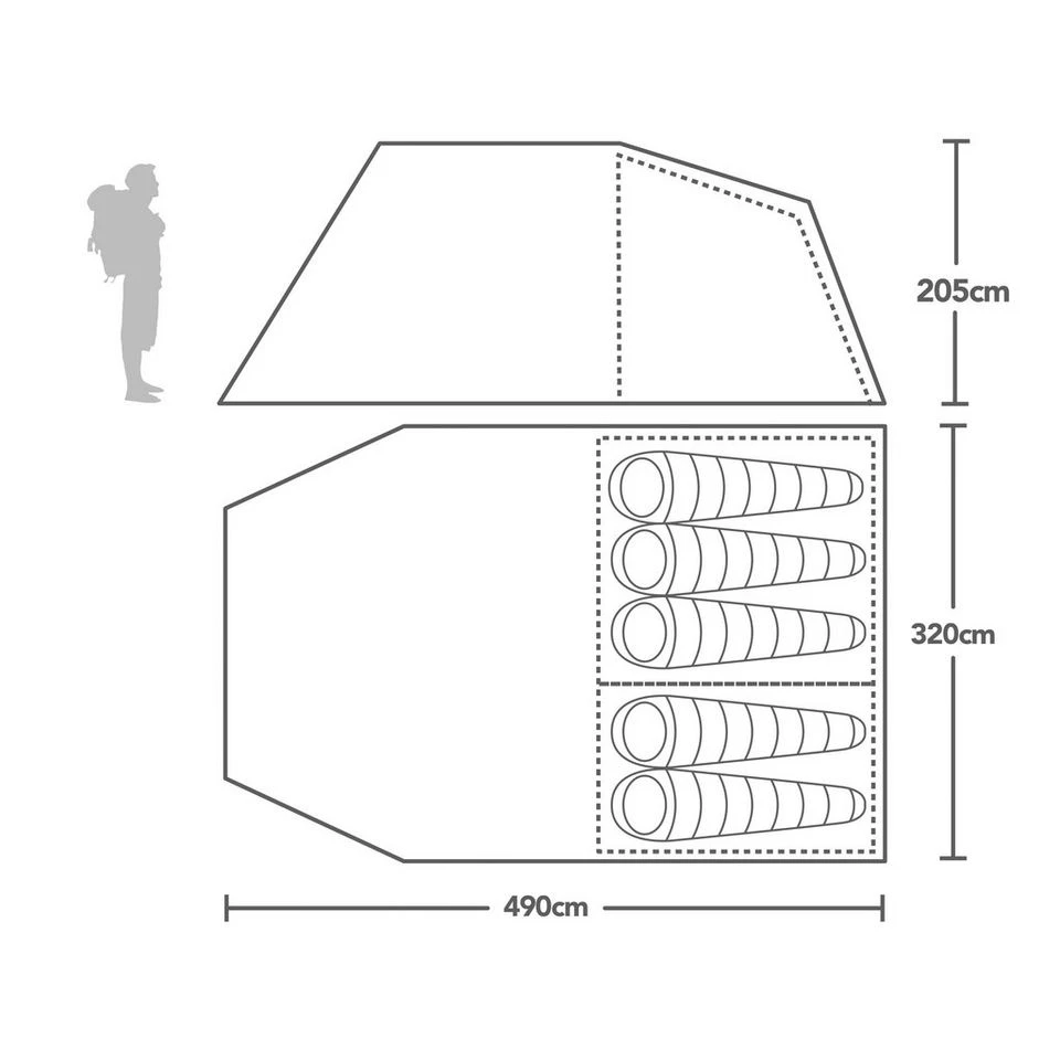 Berghaus Adhara 500 Nightfall® Tent 4 Berghaus Adhara 500 Nightfall® Tent - Image 2